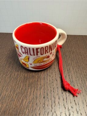 Starbucks “California” Ornament Mug - Red & White
